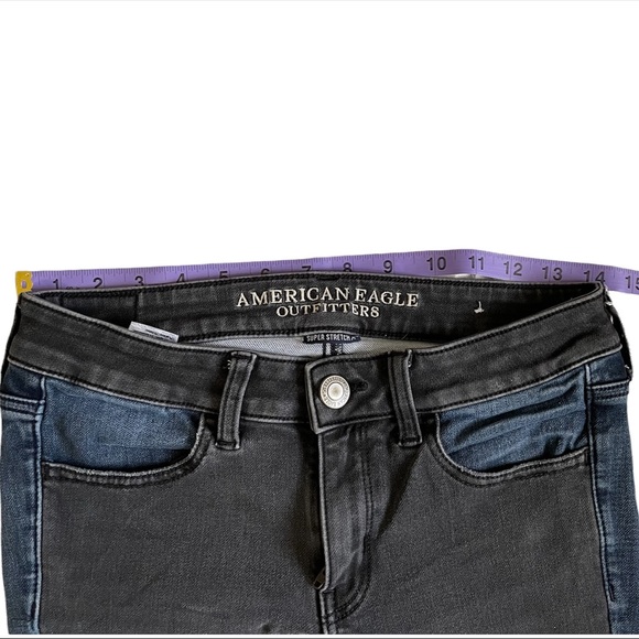 American Eagle two tone black and blue jeggings - Picture 11 of 12